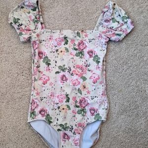 Floral eleve leotard small